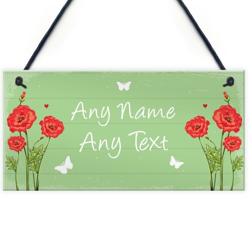 Personalised Garden Hanging Plaque Backyard Shed Summer House