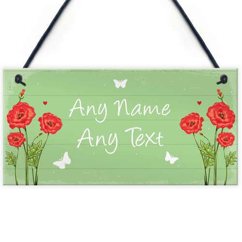 Personalised Garden Hanging Plaque Backyard Shed Summer House