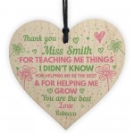 Thank You Gift For Mentor Childminder Wood Heart Teacher Gift