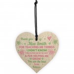 Thank You Gift For Mentor Childminder Wood Heart Teacher Gift