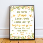 Personalised Thank You Gift Teacher Assistant Nursery Framed