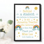 Personalised Teacher Print School Nursery PreSchool Leaving Gift