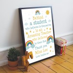 Personalised Teacher Print School Nursery PreSchool Leaving Gift