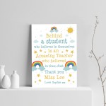 Teacher Print Personalised School Nursery Pre School Leaving