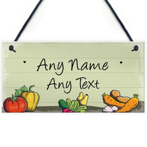 Vegetable Plot Allotment Green House Personalised Garden Sign