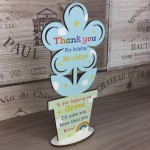 Thank You Wooden Flower Gift For Teacher And Assistant Leaving