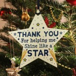 Thank You Gift For Teacher Assistant Mentor Wood Star Leaving 