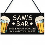 Bar Sign Hanging Plaque Backyard Bar Garden Alcohol ManCave Gift