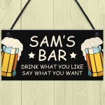 Bar Sign Hanging Plaque Backyard Bar Garden Alcohol ManCave Gift