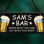 Bar Sign Hanging Plaque Backyard Bar Garden Alcohol ManCave Gift