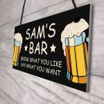 Bar Sign Hanging Plaque Backyard Bar Garden Alcohol ManCave Gift