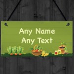 Garden Sign Personalised Hanging Plaque Summer House Allotment 