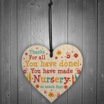 Leaving Nursery Gift Wooden Heart Thank You Nursery Teacher Gift
