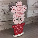 Love You Plaque Flower Special Anniversary Valentines Day Gift