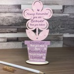 You Are Braver Stronger Beautiful Wooden Flower Friendship Sign