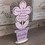 You Are Braver Stronger Beautiful Wooden Flower Friendship Sign