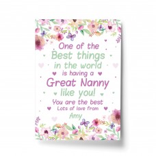 Nanny Grandma Great Nanny Birthday Christmas Gift From Granchild