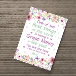Nanny Grandma Great Nanny Birthday Christmas Gift From Granchild