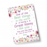 Nanny Grandma Great Nanny Birthday Christmas Gift From Granchild