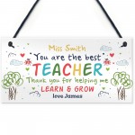 Teacher Gift Personalised Leaving Present Best Teacher Gift 