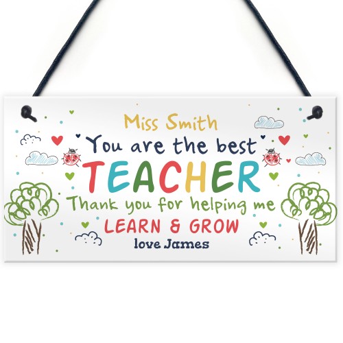 Teacher Gift Personalised Leaving Present Best Teacher Gift 
