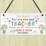 Teacher Gift Personalised Leaving Present Best Teacher Gift 