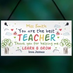 Teacher Gift Personalised Leaving Present Best Teacher Gift 