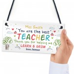 Teacher Gift Personalised Leaving Present Best Teacher Gift 