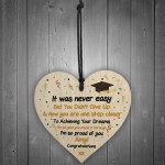 Graduation Gifts PERSONALISED Congratulations Wood Heart