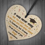 Graduation Gifts PERSONALISED Congratulations Wood Heart