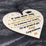 Graduation Gifts PERSONALISED Congratulations Wood Heart