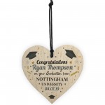 PERSONALISED Graduation Graduate Gift Wood Heart Leaving Gift 