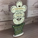 Congratulations Wood Flower Daughter Son Graduation Gift 