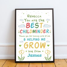 Personalised Leaving Nursery Pre School Thank You Childminder
