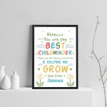 Personalised Leaving Nursery Pre School Thank You Childminder