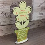 Personalised Teacher And Assistant Gift Wood Flower Leaving