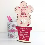 Godmother Gifts Wood Flower Thank You Baby Shower Gifts