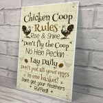Chicken Coop Rules Funny Chicken Sign For Hen Chicken House
