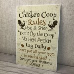 Chicken Coop Rules Funny Chicken Sign For Hen Chicken House