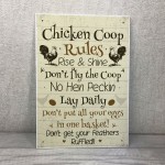 Chicken Coop Rules Funny Chicken Sign For Hen Chicken House