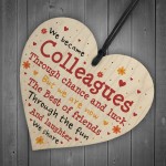 Handmade Wooden Heart Sign Gift For Colleague Leaving Work