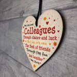 Handmade Wooden Heart Sign Gift For Colleague Leaving Work