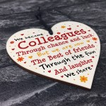 Handmade Wooden Heart Sign Gift For Colleague Leaving Work
