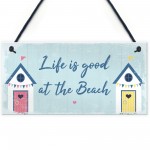 Beach Sign Nautical Theme Hanging Plaque Hot Tub Garden Sign