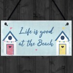 Beach Sign Nautical Theme Hanging Plaque Hot Tub Garden Sign