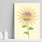 Nanny Gift Word Art Print Birthday Xmas Nanny Gifts Keepsake