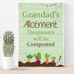 Allotment Sign Personalised Hanging Wall Plaques Summer House