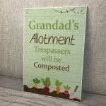 Allotment Sign Personalised Hanging Wall Plaques Summer House