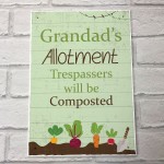 Allotment Sign Personalised Hanging Wall Plaques Summer House