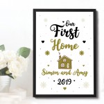 First Home Gift Personalised Frame Print House Warming Gifts